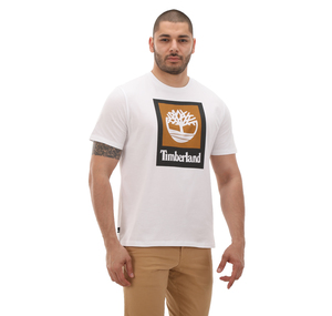 Timberland Colored Short Sleeve Tee Erkek T-Shirt Beyaz