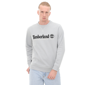 Timberland Embroidery Logo Brush Back Crew Neck Erkek Sweatshirt Gri 0