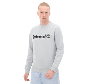 Timberland Embroidery Logo Brush Back Crew Neck Erkek Sweatshirt Gri 1