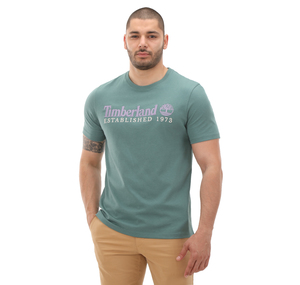 Timberland Embroidery Logo Tee Erkek T-Shirt Yeşil