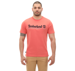 Timberland Embroidery Logo Tee Erkek T-Shirt Pembe