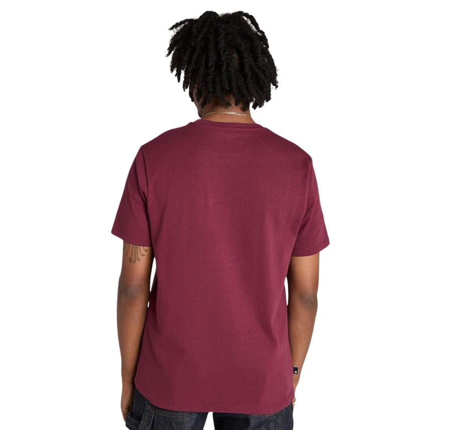 Timberland Establıshed 1973 Embroidery Logo Tee Erkek T-Shirt Bordo Timberland Establıshed 1973 Embroidery Logo Tee Erkek T-Shirt Bordo