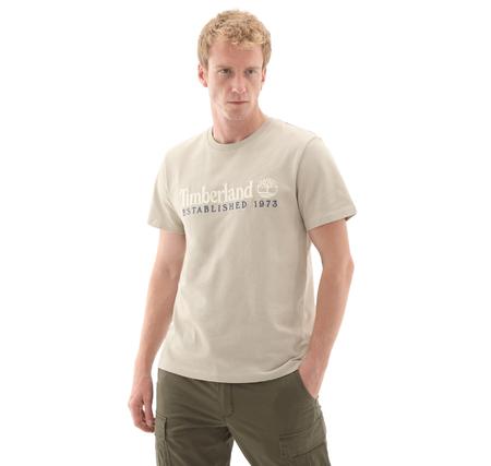 Timberland Establıshed 1973 Embroidery Logo Tee Erkek T-Shirt Krem Timberland Establıshed 1973 Embroidery Logo Tee Erkek T-Shirt Krem