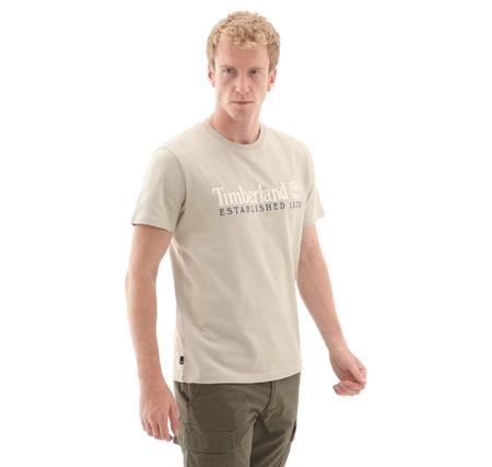 Timberland Establıshed 1973 Embroidery Logo Tee Erkek T-Shirt Krem Timberland Establıshed 1973 Embroidery Logo Tee Erkek T-Shirt Krem