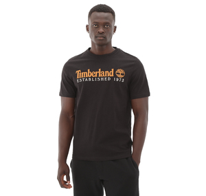 Timberland Establıshed 1973 Embroidery Logo Tee Erkek T-Shirt Siyah