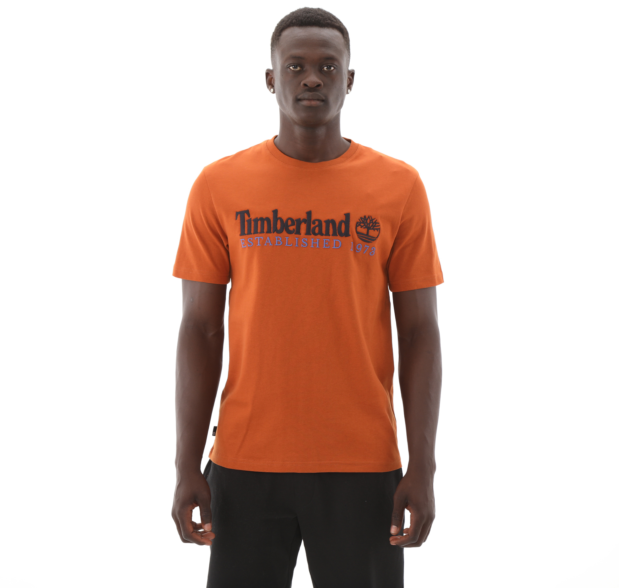 Мужская футболка Timberland Established 1973 Embroidery Logo Tee Turuncu для бега