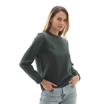 Timberland Exeter Rıver Brushed Back Crew Sweatshır Kadın Sweatshirt Yeşil