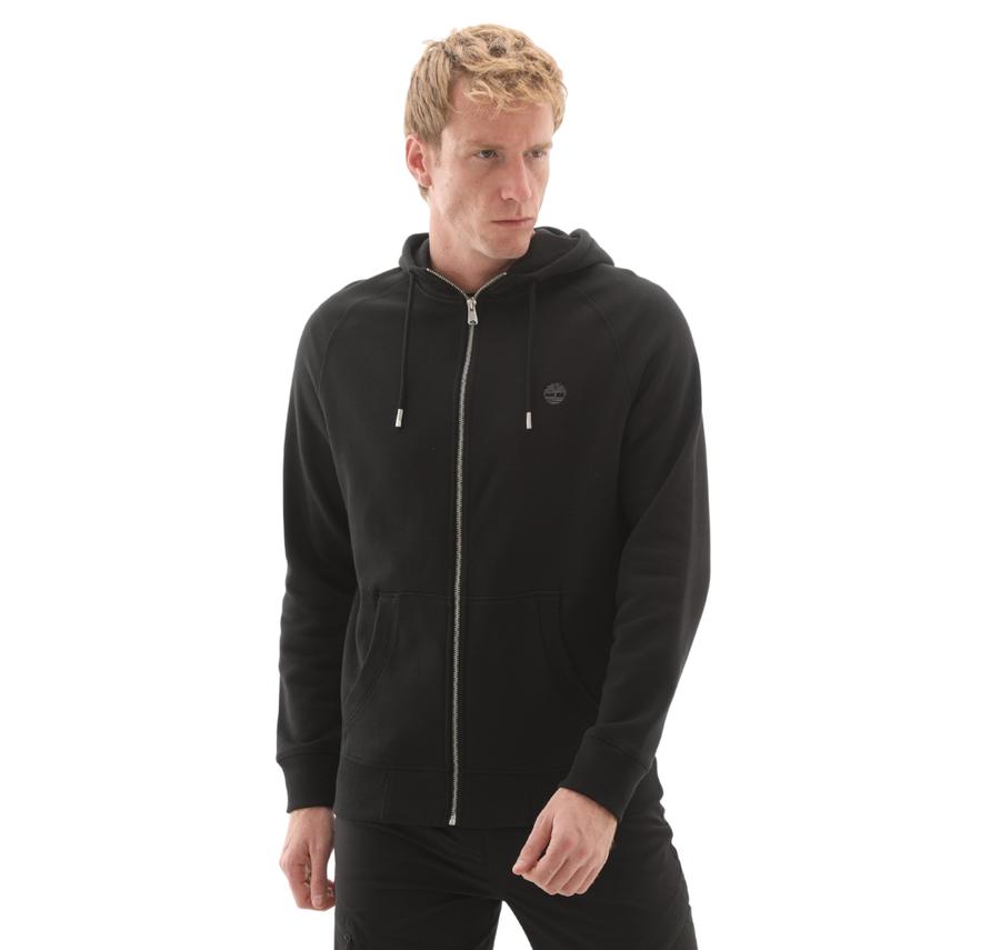 Timberland Exeter Rıver Brushed Back Full Zip Hoodi Erkek Ceket Siyah Timberland Exeter Rıver Brushed Back Full Zip Hoodi Erkek Ceket Siyah