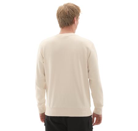 Timberland Front Seasonal Tree Logo Graphic Crewnec Erkek Sweatshirt Krem