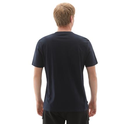 Timberland Front Seasonal Tree Logo Graphic Tee Erkek T-Shirt Mavi