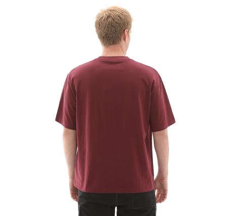 Timberland Hampthon Tonal Stack Logo Tee Erkek T-Shirt Bordo
