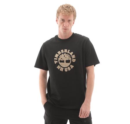 Timberland Holiday Front Graphic Ss Tee Erkek T-Shirt Siyah Timberland Holiday Front Graphic Ss Tee Erkek T-Shirt Siyah