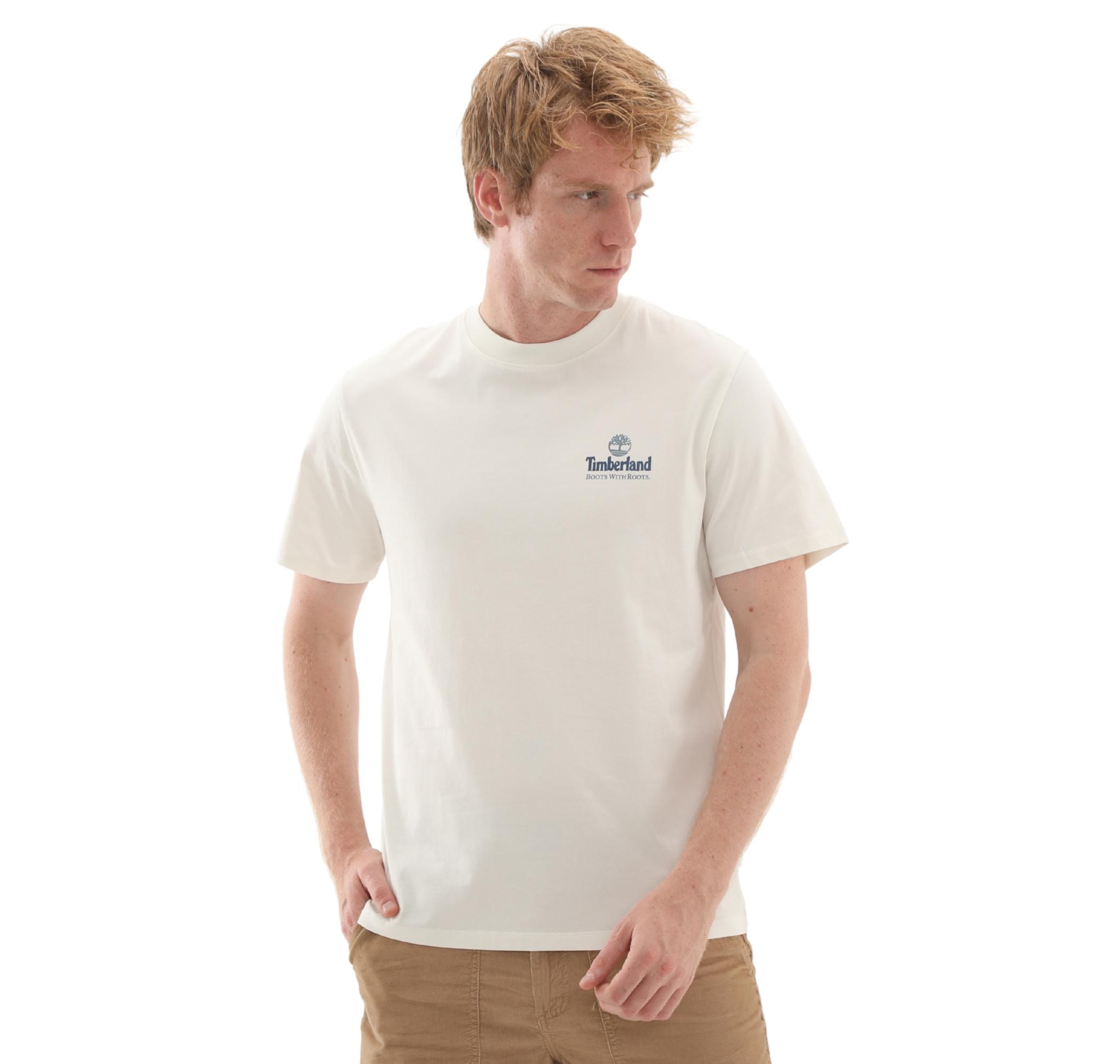 Мужская футболка Timberland Illustrated Tree Logo Back Graphic Tee Krem