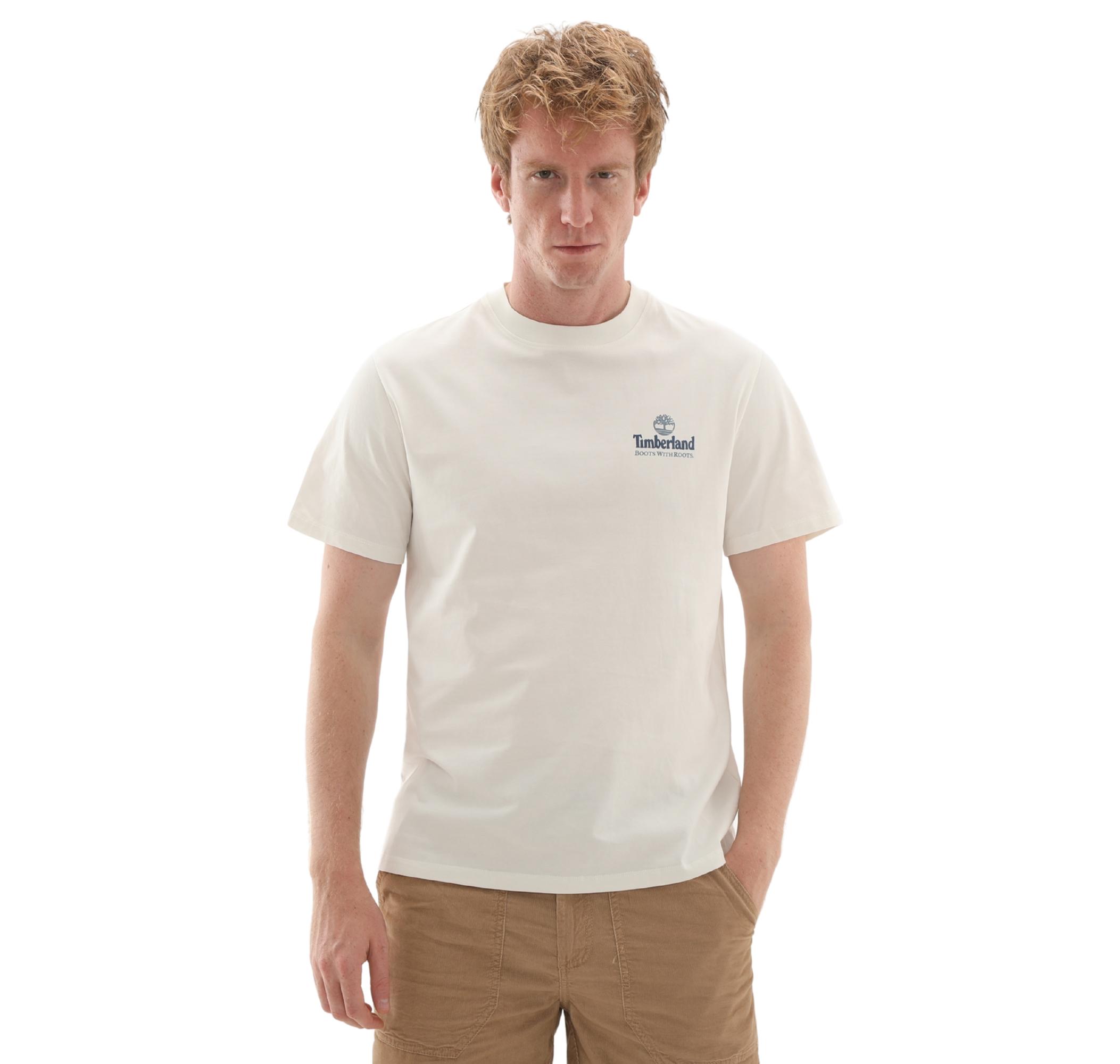 Мужская футболка Timberland Illustrated Tree Logo Back Graphic Tee Krem