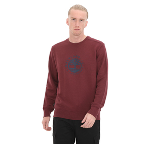 Timberland Ls Refibra Crew Sweatshirt Regular Erkek Sweatshirt Bordo