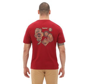 Timberland Lunar New Year Shortsleeve Graphic Tee Erkek T-Shirt Kırmızı