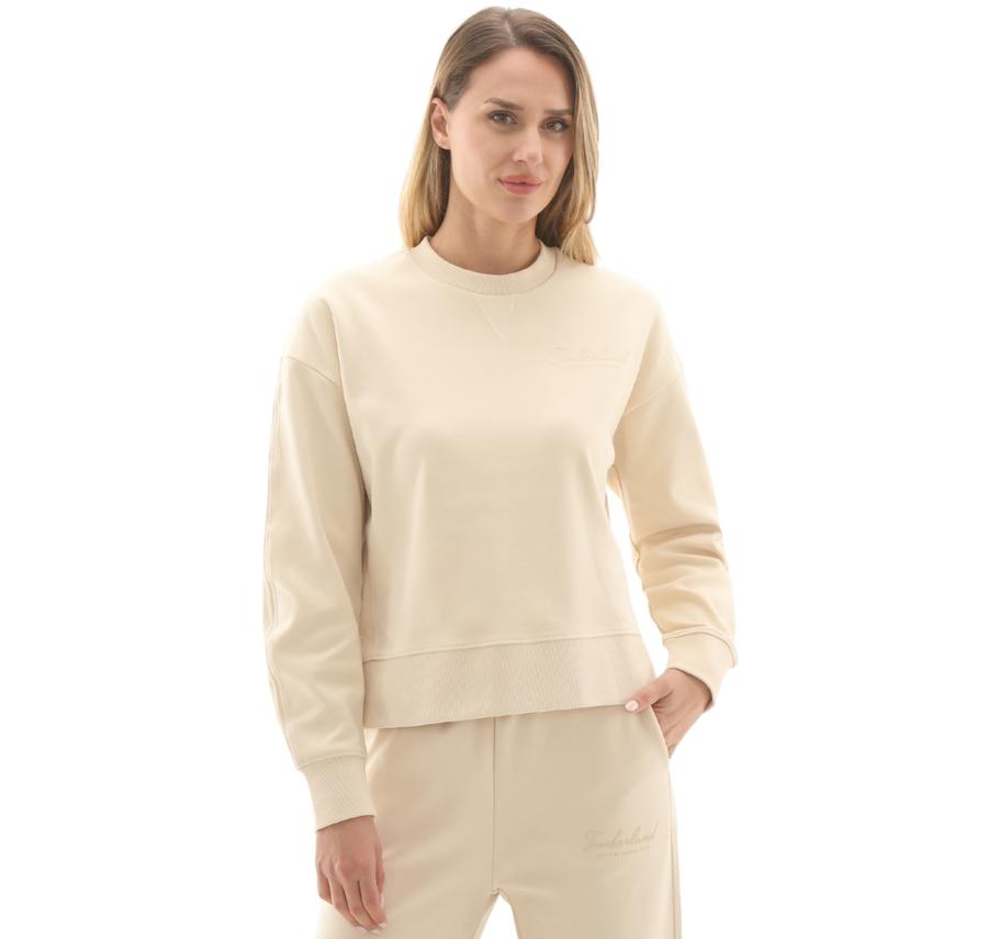 Timberland Lush Comfort Crew Sweatshirt Kadın Sweatshirt Bej Timberland Lush Comfort Crew Sweatshirt Kadın Sweatshirt Bej