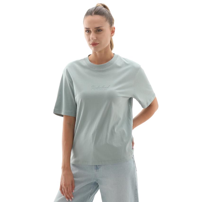 Timberland Lush Comfort Short-Sleeve Tee Kadın T-Shirt Açık Mavi Timberland Lush Comfort Short-Sleeve Tee Kadın T-Shirt Açık Mavi