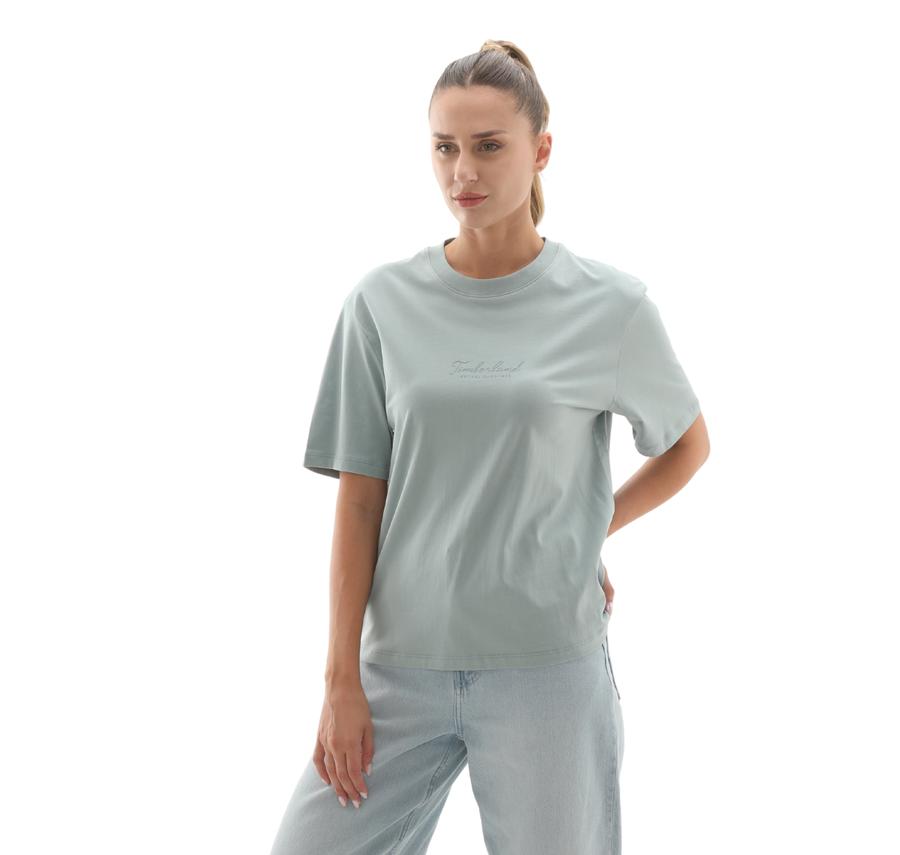 Timberland Lush Comfort Short-Sleeve Tee Kadın T-Shirt Açık Mavi Timberland Lush Comfort Short-Sleeve Tee Kadın T-Shirt Açık Mavi