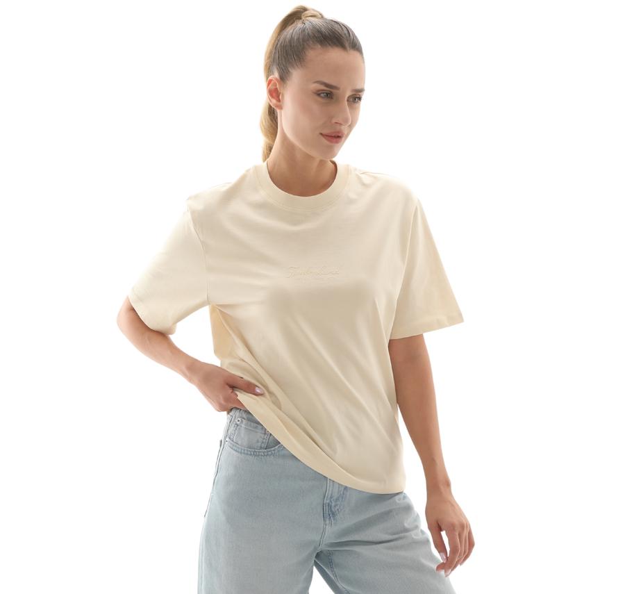 Timberland Lush Comfort Short-Sleeve Tee Kadın T-Shirt Sütlü Kahve Timberland Lush Comfort Short-Sleeve Tee Kadın T-Shirt Sütlü Kahve