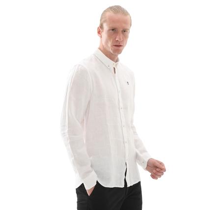 Timberland Mıll Brook Linen Shirt Erkek Gömlek Beyaz