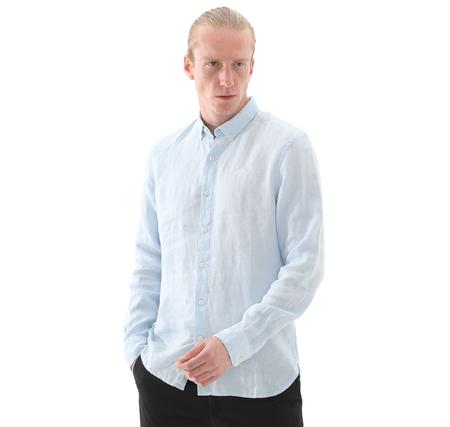 Timberland Mıll Brook Linen Shirt Erkek Gömlek Açık Mavi
