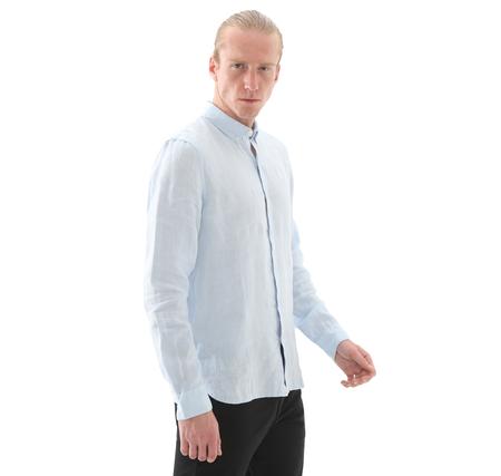 Timberland Mıll Brook Linen Shirt Erkek Gömlek Açık Mavi