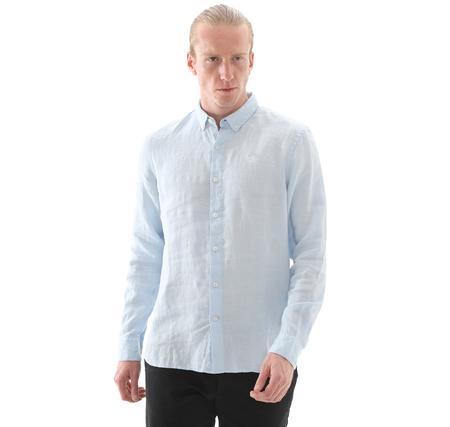 Timberland Mıll Brook Linen Shirt Erkek Gömlek Açık Mavi