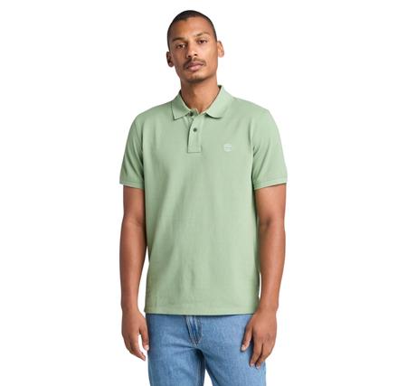 Timberland Mıllers Rıver Pique Short Sleeve Polo Erkek T-Shirt Yeşil