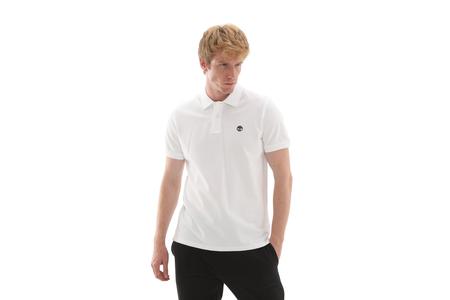 Timberland Mıllers Rıver Pique Short Sleeve Polo Erkek T-Shirt Beyaz