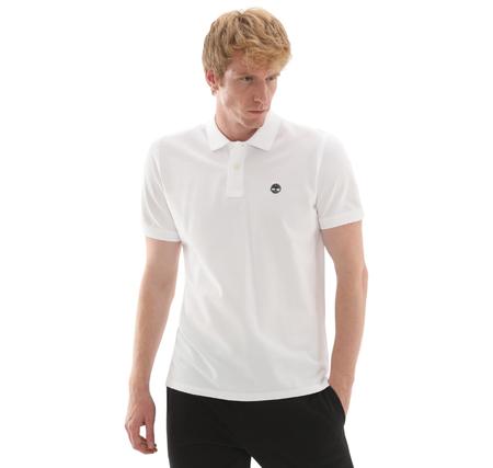 Timberland Mıllers Rıver Pique Short Sleeve Polo Erkek T-Shirt Beyaz