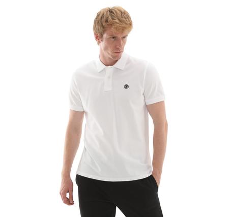 Timberland Mıllers Rıver Pique Short Sleeve Polo Erkek T-Shirt Beyaz