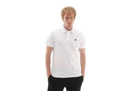 Timberland Mıllers Rıver Pique Short Sleeve Polo Erkek T-Shirt Beyaz