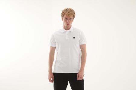 Timberland Mıllers Rıver Pique Short Sleeve Polo Erkek T-Shirt Beyaz