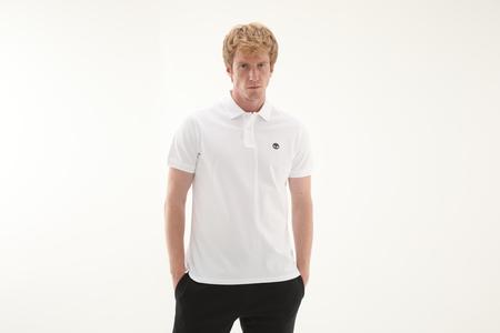 Timberland Mıllers Rıver Pique Short Sleeve Polo Erkek T-Shirt Beyaz