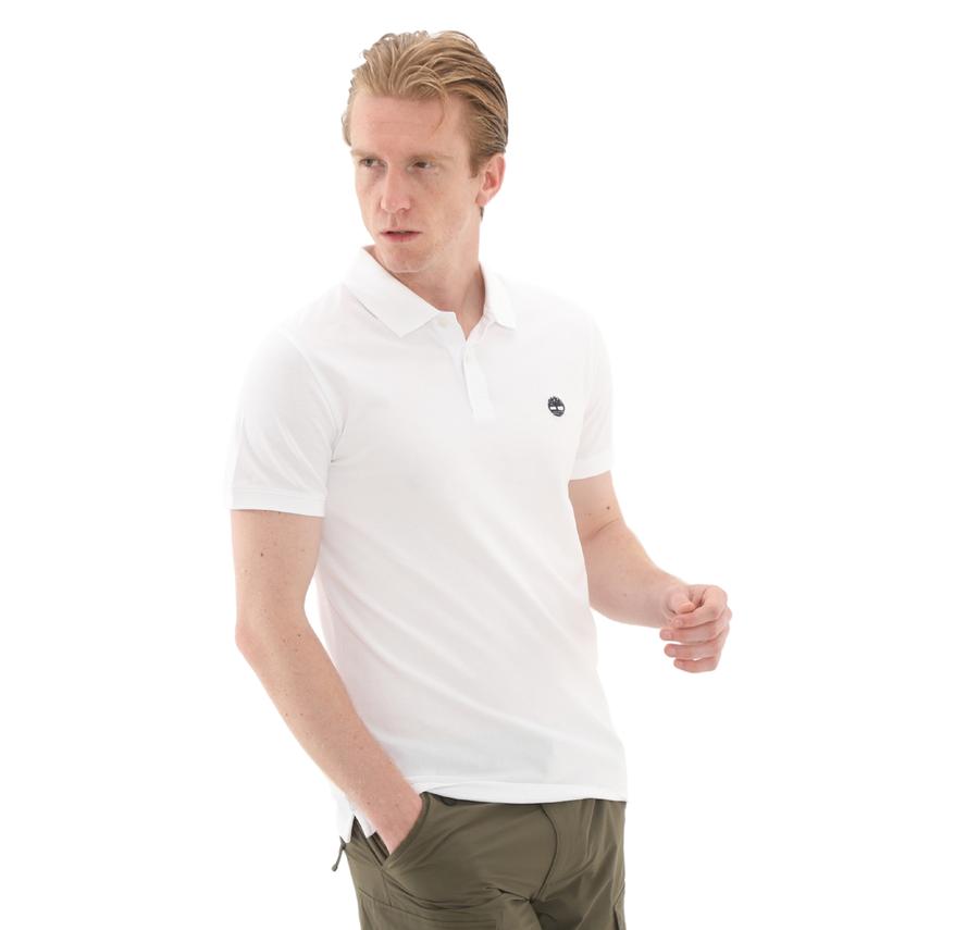 Timberland Mıllers Rıver Short Sleeve Stretch Polo Erkek T-Shirt Beyaz Timberland Mıllers Rıver Short Sleeve Stretch Polo Erkek T-Shirt Beyaz