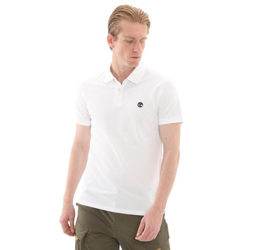 Timberland Mıllers Rıver Short Sleeve Stretch Polo Erkek T-Shirt Beyaz Timberland Mıllers Rıver Short Sleeve Stretch Polo Erkek T-Shirt Beyaz