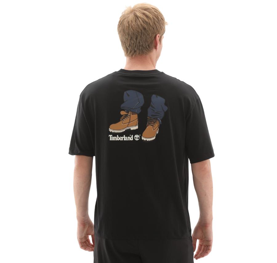 Timberland 'My Boots'' Short Sleeve Tee Erkek T-Shirt Siyah Timberland 'My Boots'' Short Sleeve Tee Erkek T-Shirt Siyah