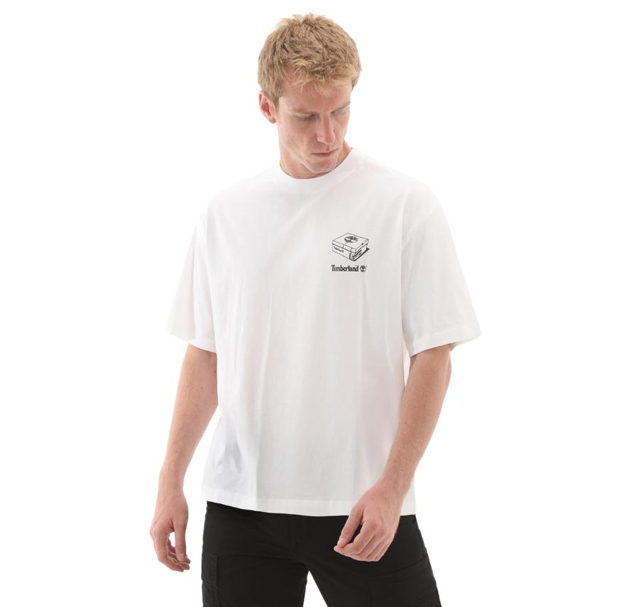 Timberland 'My Boots'' Short Sleeve Tee Erkek T-Shirt Beyaz Timberland 'My Boots'' Short Sleeve Tee Erkek T-Shirt Beyaz