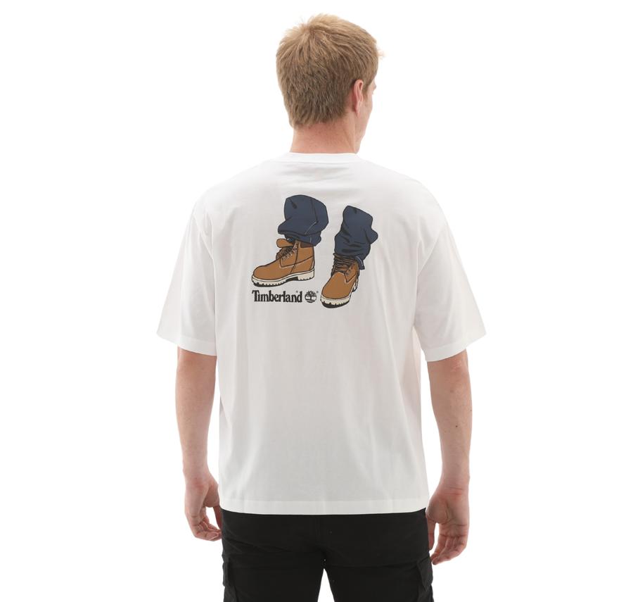 Timberland 'My Boots'' Short Sleeve Tee Erkek T-Shirt Beyaz Timberland 'My Boots'' Short Sleeve Tee Erkek T-Shirt Beyaz