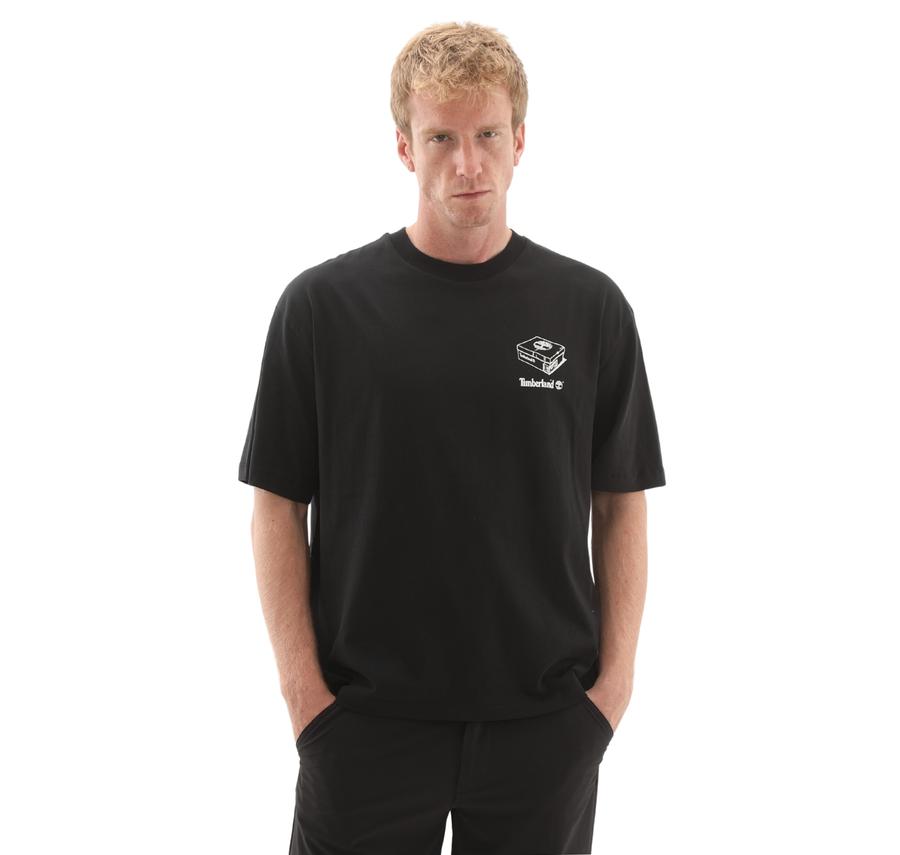 Timberland 'My Boots'' Short Sleeve Tee Erkek T-Shirt Siyah Timberland 'My Boots'' Short Sleeve Tee Erkek T-Shirt Siyah