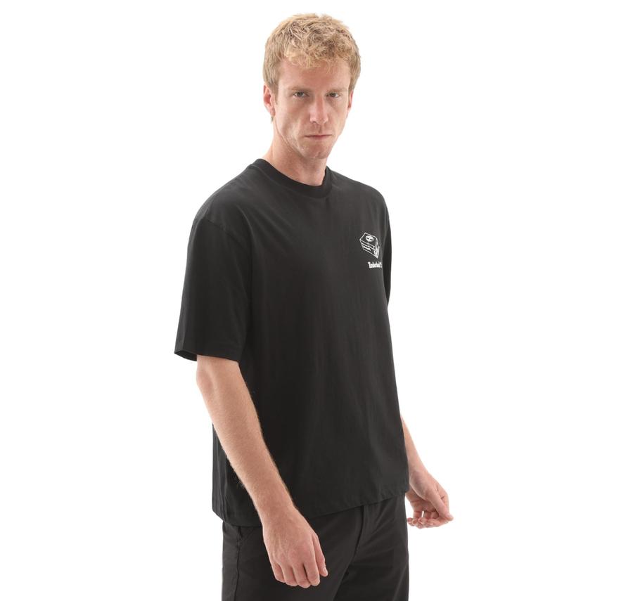 Timberland 'My Boots'' Short Sleeve Tee Erkek T-Shirt Siyah Timberland 'My Boots'' Short Sleeve Tee Erkek T-Shirt Siyah