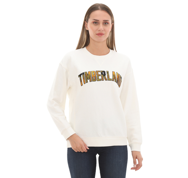 Timberland Plaid Logo Sweatshirt Kadın Sweatshirt Beyaz Timberland Plaid Logo Sweatshirt Kadın Sweatshirt Beyaz
