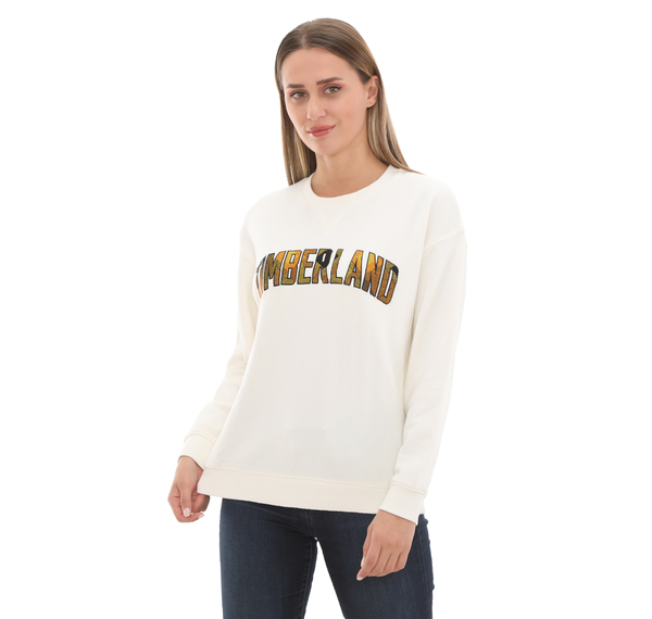 Timberland Plaid Logo Sweatshirt Kadın Sweatshirt Beyaz Timberland Plaid Logo Sweatshirt Kadın Sweatshirt Beyaz