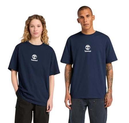 Timberland Print Stack Logo Short Sleeve Tee Erkek T-Shirt