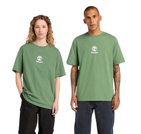 Timberland Print Stack Logo Short Sleeve Tee Erkek T-Shirt