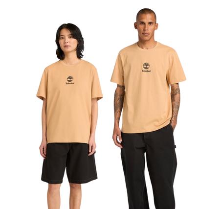 Timberland Print Stack Logo Short Sleeve Tee Erkek T-Shirt