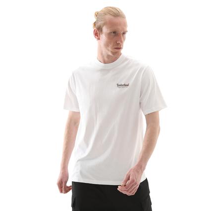 Timberland Rugged Active Gear Back Graphic Tee Erkek T-Shirt Beyaz