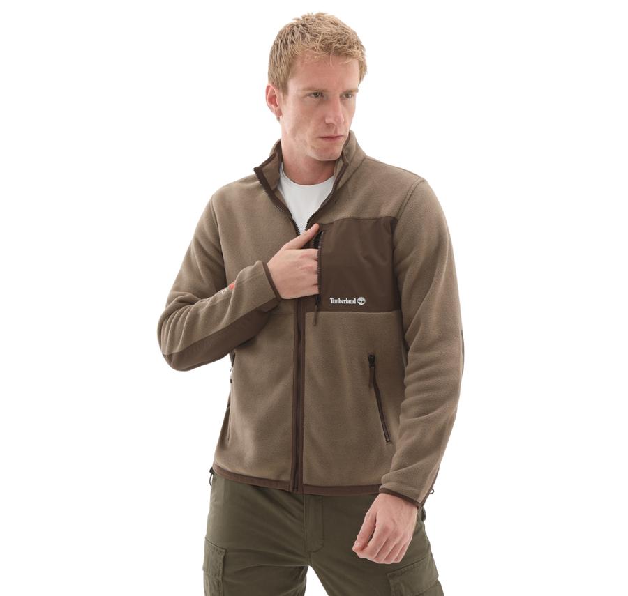 Timberland Sherburne Polartec 200 Mıx Medıa Full Zı Erkek Ceket Kahve Timberland Sherburne Polartec 200 Mıx Medıa Full Zı Erkek Ceket Kahve