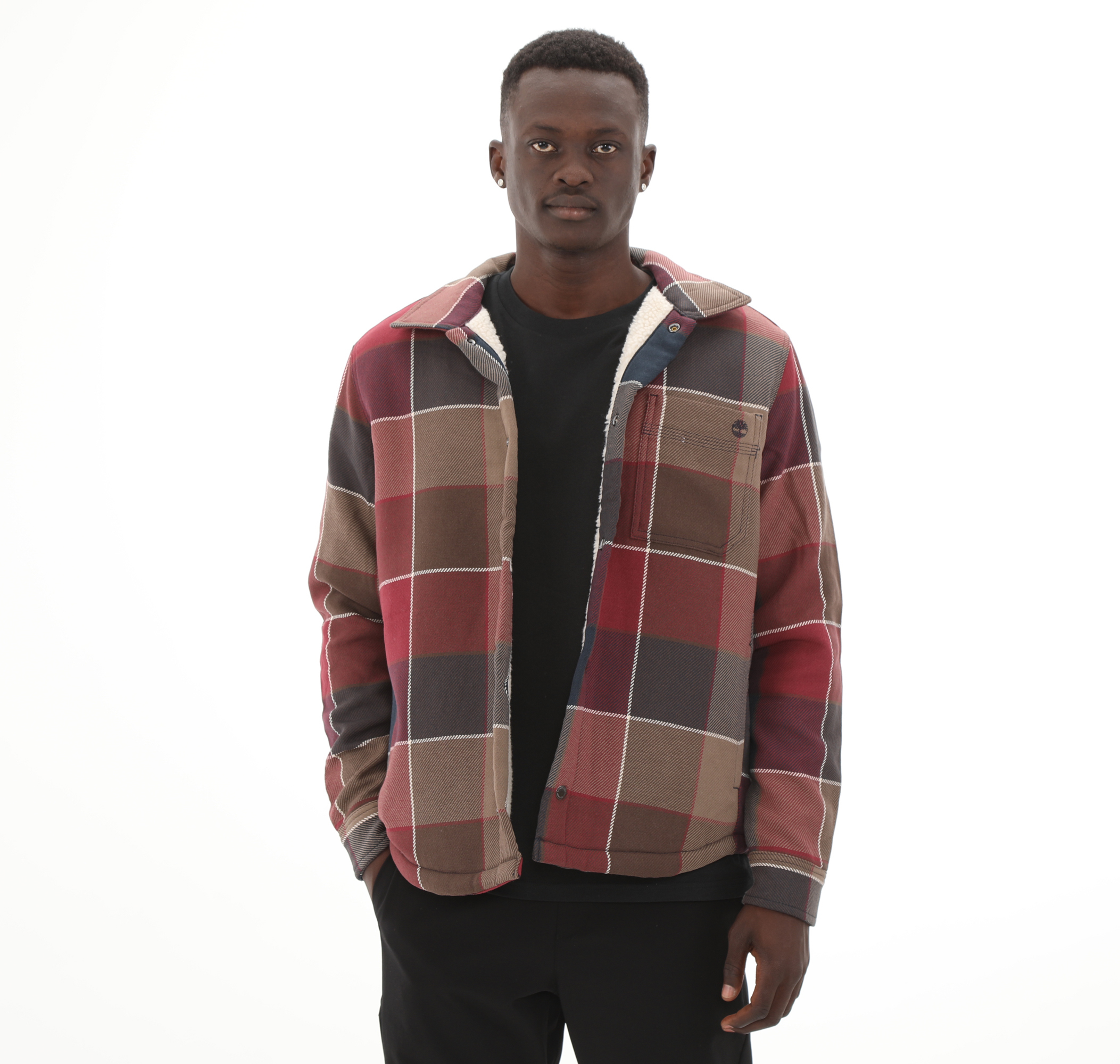 Мужская куртка Timberland Sherpa Lined Plaid Overshirt